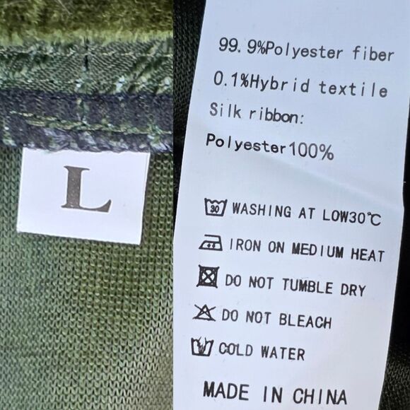 ⏭️NWT Green Medieval Renaissance Hooded Trumpet Sleeve Dress Large - Picture 12 of 15